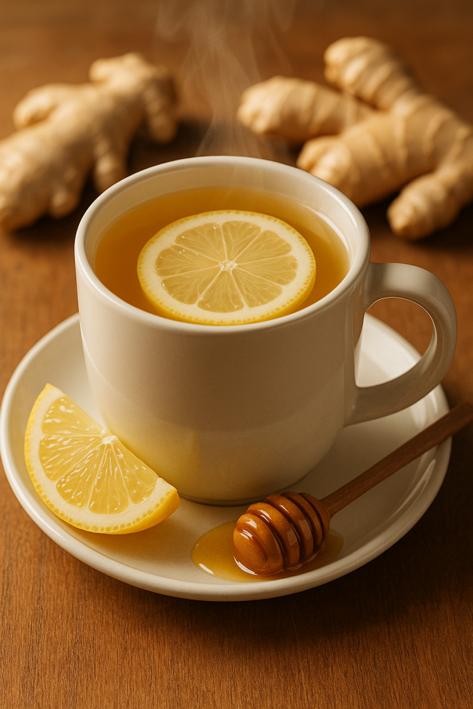 Ginger and lemon tea